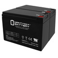 Mighty Max Battery 12V 10Ah Scooter Battery Replaces Werker WKA12-10F2 WKA12-10 F2 2 Pack ML10-12MP2311970